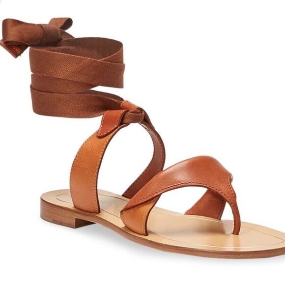 Sarah Flint Tan Leather Sandals - Picture 8 of 13